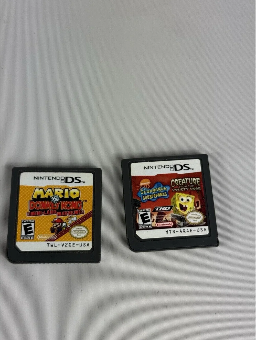 MARIO VS DONKEY KONG Mini Land Mayhem & SpongeBob CREATURE Nintendo DS